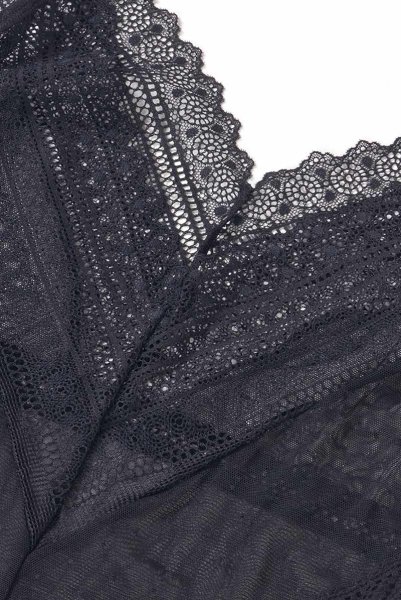 画像18: Estiqua chemise | ロング丈スリップドレス・シースルー・レース・ブラック   | 高級Sexyランジェリー Obsessive (18)