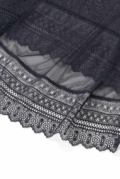 画像19: Estiqua chemise | ロング丈スリップドレス・シースルー・レース・ブラック   | 高級Sexyランジェリー Obsessive (19)