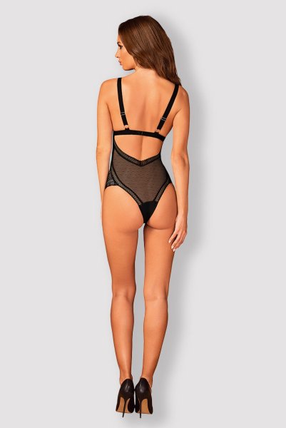 画像4: Estiqua teddy | テディ・シースルー・ノンワイヤー・ブラック   | 高級Sexyランジェリー Obsessive (4)