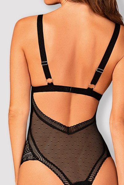 画像6: Estiqua teddy | テディ・シースルー・ノンワイヤー・ブラック   | 高級Sexyランジェリー Obsessive (6)