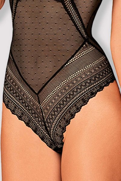 画像7: Estiqua teddy | テディ・シースルー・ノンワイヤー・ブラック   | 高級Sexyランジェリー Obsessive (7)