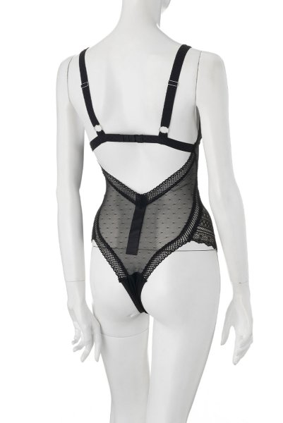 画像10: Estiqua teddy | テディ・シースルー・ノンワイヤー・ブラック   | 高級Sexyランジェリー Obsessive (10)