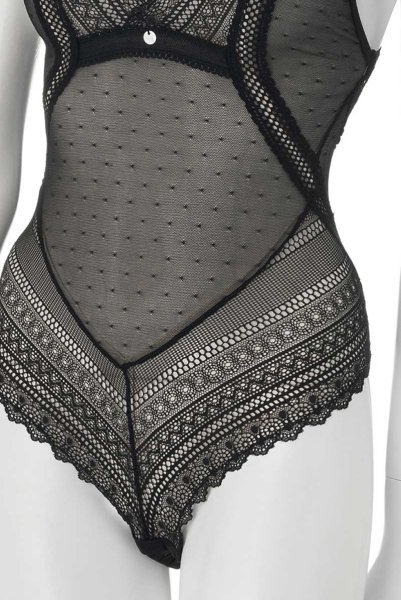 画像13: Estiqua teddy | テディ・シースルー・ノンワイヤー・ブラック   | 高級Sexyランジェリー Obsessive (13)