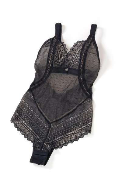 画像15: Estiqua teddy | テディ・シースルー・ノンワイヤー・ブラック   | 高級Sexyランジェリー Obsessive (15)