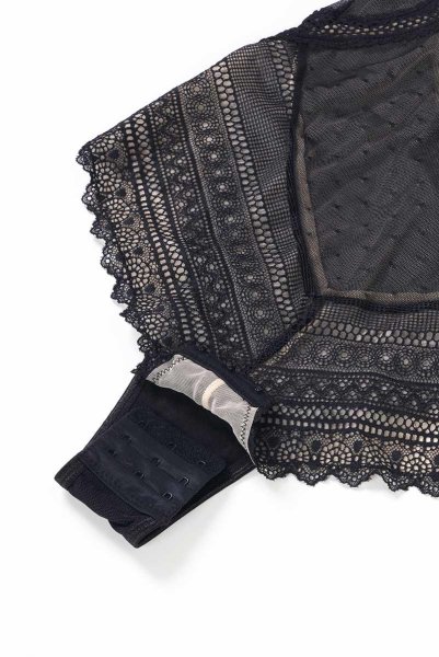 画像19: Estiqua teddy | テディ・シースルー・ノンワイヤー・ブラック   | 高級Sexyランジェリー Obsessive (19)