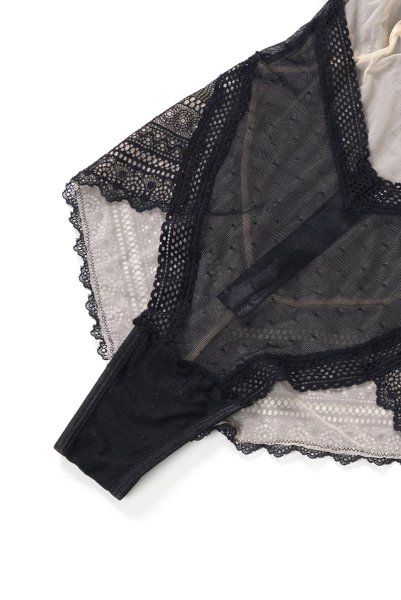 画像20: Estiqua teddy | テディ・シースルー・ノンワイヤー・ブラック   | 高級Sexyランジェリー Obsessive (20)