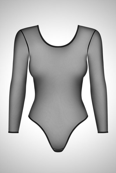 画像7: B124 teddy | 長袖テディ・黒・ボディブリファー   | 高級Sexyランジェリー Obsessive (7)