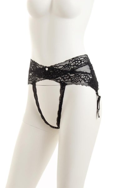 画像7: Lacrisia garter belt | クロッチレスガーターベルト・総レース・ブラック   | 高級Sexyランジェリー Obsessive (7)