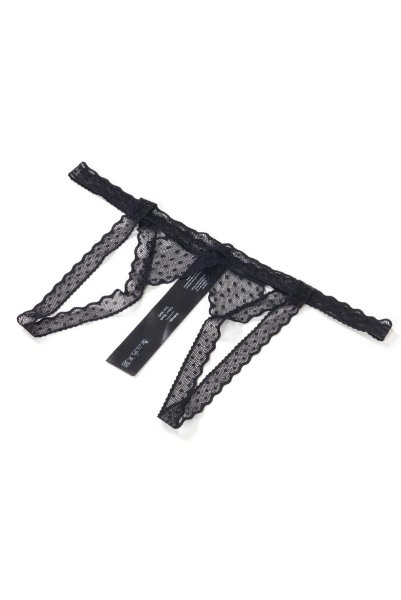 画像18: Lanelia corset | ガーターベルト付きコルセット&クロッチレスタンガ2点セット・ブラック・タンガ   | 高級Sexyランジェリー Obsessive (18)