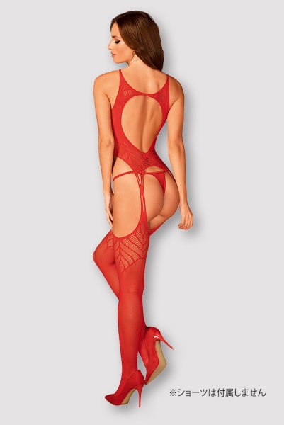 画像2: N122 bodystocking | ボディストッキング・赤・オープンクロッチ   | 高級Sexyランジェリー Obsessive (2)