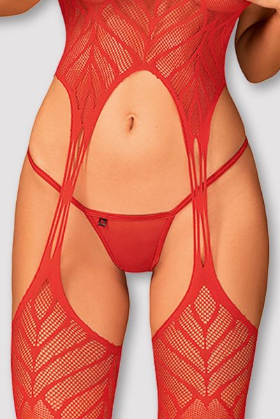 画像5: N122 bodystocking | ボディストッキング・赤・オープンクロッチ   | 高級Sexyランジェリー Obsessive (5)