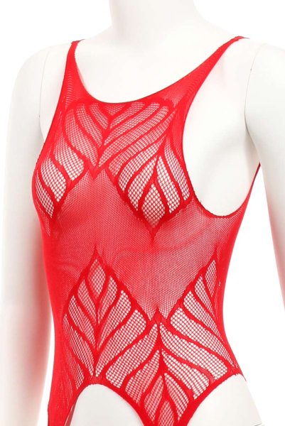 画像11: N122 bodystocking | ボディストッキング・赤・オープンクロッチ   | 高級Sexyランジェリー Obsessive (11)