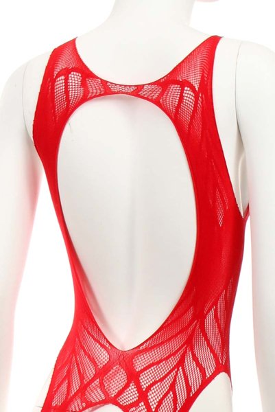 画像12: N122 bodystocking | ボディストッキング・赤・オープンクロッチ   | 高級Sexyランジェリー Obsessive (12)