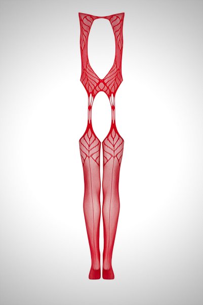 画像16: N122 bodystocking | ボディストッキング・赤・オープンクロッチ   | 高級Sexyランジェリー Obsessive (16)