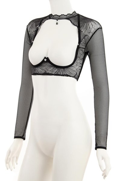 画像7: Mibelia top |トップス・オープンバスト・ワイヤーあり・ブラック・レース   | 高級Sexyランジェリー Obsessive (7)