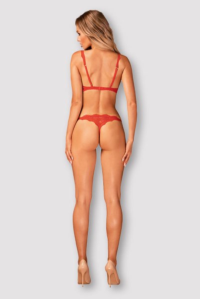 画像4: Bergamore set | ブラ＆ショーツ2点セット・ワイヤーあり・レッド・レース   | 高級Sexyランジェリー Obsessive (4)
