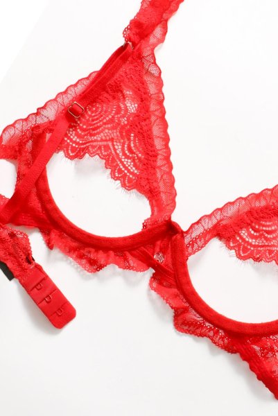 画像18: Bergamore set | ブラ＆ショーツ2点セット・ワイヤーあり・レッド・レース   | 高級Sexyランジェリー Obsessive (18)