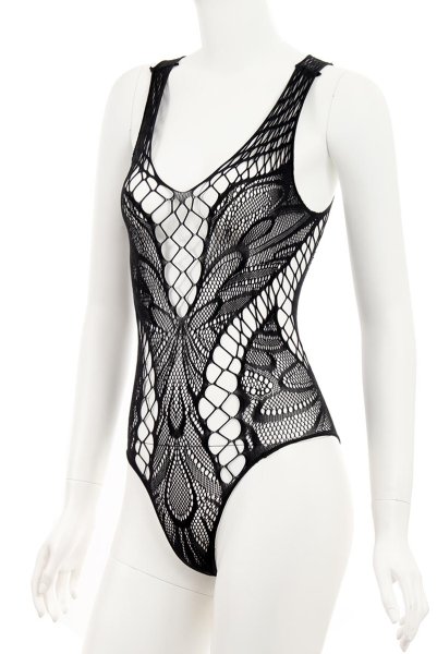 画像11: B138 teddy | ボディストッキングテディ・黒・オープンクロッチ   | 高級Sexyランジェリー Obsessive (11)