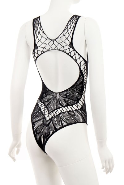 画像12: B138 teddy | ボディストッキングテディ・黒・オープンクロッチ   | 高級Sexyランジェリー Obsessive (12)