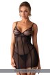 画像3: Nuites chemise  |スリップドレス（ワイヤーあり・ドット・シースルー・ブラック） | Obsessive 高級Sexyランジェリー【即日発送・サイズ交換NG・メール便対象】輸入下着・ランジェリー   (3)
