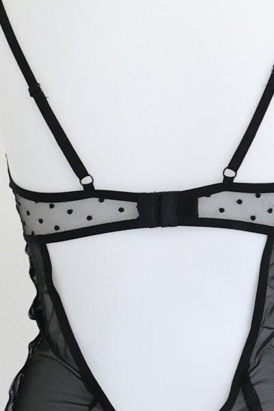 画像25: Nuites chemise  |スリップドレス（ワイヤーあり・ドット・シースルー・ブラック） | Obsessive 高級Sexyランジェリー【即日発送・サイズ交換NG・メール便対象】輸入下着・ランジェリー   (25)