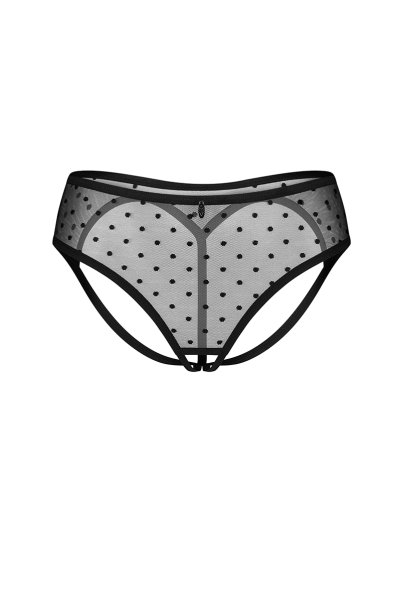 画像1: Nuites crotchless panties |クロッチレスショーツ(ドット・シースルー・ブラック) | Obsessive 高級Sexyランジェリー【即日発送・サイズ交換NG・メール便対象】輸入下着・ランジェリー   (1)