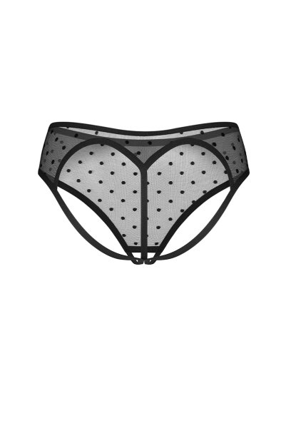 画像2: Nuites crotchless panties |クロッチレスショーツ(ドット・シースルー・ブラック) | Obsessive 高級Sexyランジェリー【即日発送・サイズ交換NG・メール便対象】輸入下着・ランジェリー   (2)