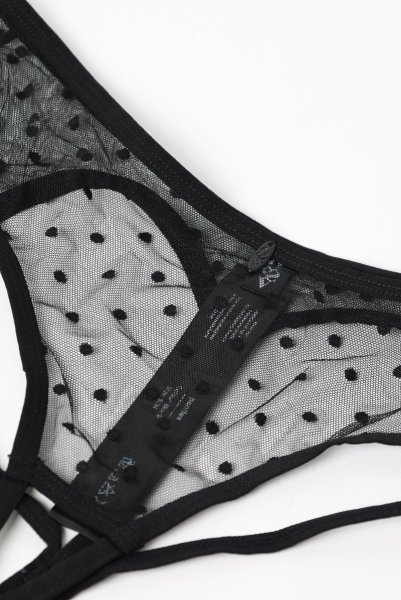 画像7: Nuites crotchless panties |クロッチレスショーツ(ドット・シースルー・ブラック) | Obsessive 高級Sexyランジェリー【即日発送・サイズ交換NG・メール便対象】輸入下着・ランジェリー   (7)