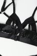 画像16: Keira Lise 2-pcs crotchless set｜ブラ＆クロッチレスタンガ2点セット（ワイヤーなし・オープンバスト・ボンテージ・フェイクレザー・ダブルストラップ・ブラック） | Obsessive 高級Sexyランジェリー【即日発送・サイズ交換NG・メール便対象】輸入下着・ランジェリー   (16)