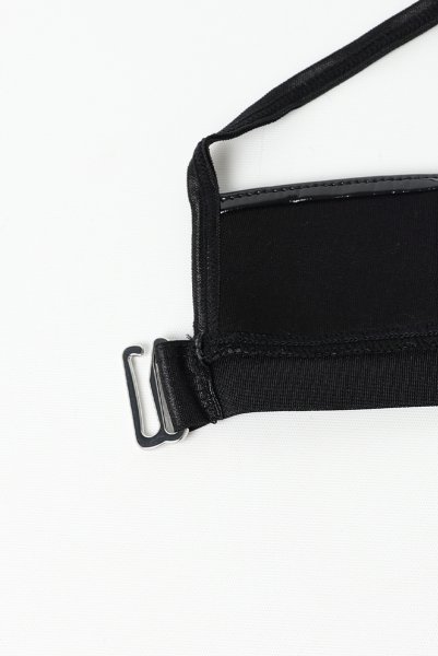 画像18: Keira Lise 2-pcs crotchless set｜ブラ＆クロッチレスタンガ2点セット（ワイヤーなし・オープンバスト・ボンテージ・フェイクレザー・ダブルストラップ・ブラック） | Obsessive 高級Sexyランジェリー【即日発送・サイズ交換NG・メール便対象】輸入下着・ランジェリー   (18)