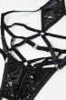 画像21: Keira Lise crotchess teddy | クロッチレステディ（ボンテージ・フェイクレザー・ブラック）  | Obsessive 高級Sexyランジェリー【即日発送・サイズ交換NG・メール便対象】輸入下着・ランジェリー    (21)