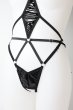 画像25: Keira Lise crotchess teddy | クロッチレステディ（ボンテージ・フェイクレザー・ブラック）  | Obsessive 高級Sexyランジェリー【即日発送・サイズ交換NG・メール便対象】輸入下着・ランジェリー    (25)