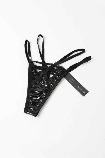 画像6: Keira Lise thong |タンガ(ボンテージ・フェイクレザー・ダブルストラップ・ブラック) | Obsessive 高級Sexyランジェリー【即日発送・サイズ交換NG・メール便対象】輸入下着・ランジェリー   (6)