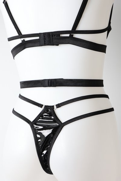 画像22: Keira Lise  teddy | テディ（ワイヤーあり・ボンテージ・フェイクレザー・ブラック）  | Obsessive 高級Sexyランジェリー【即日発送・サイズ交換NG・メール便対象】輸入下着・ランジェリー    (22)