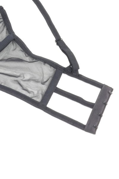 画像12: Premisis Black 3-pcs crotchless set｜ブラ＆チョーカー付きガーターベルト＆クロッチレスタンガ3点セット（ワイヤーあり・シースルー・ブラック） | Obsessive 高級Sexyランジェリー【即日発送・サイズ交換NG・メール便対象】輸入下着・ランジェリー   (12)