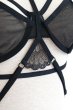 画像30: Premisis Black 3-pcs crotchless set｜ブラ＆チョーカー付きガーターベルト＆クロッチレスタンガ3点セット（ワイヤーあり・シースルー・ブラック） | Obsessive 高級Sexyランジェリー【即日発送・サイズ交換NG・メール便対象】輸入下着・ランジェリー   (30)