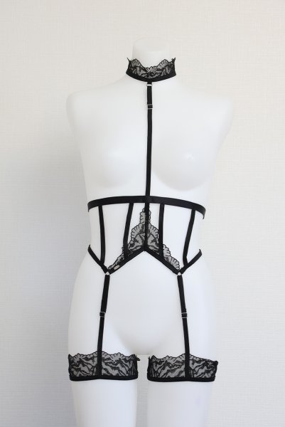 画像15: Hersis harness | ボディーハーネス(ブラック・ストラップ )   | Obsessive 高級Sexyランジェリー【 即日発送・サイズ交換NG・メール便対象】輸入下着・ランジェリー   (15)