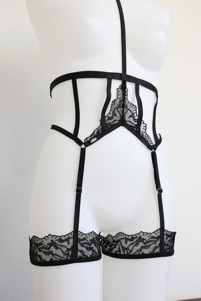 画像17: Hersis harness | ボディーハーネス(ブラック・ストラップ )   | Obsessive 高級Sexyランジェリー【 即日発送・サイズ交換NG・メール便対象】輸入下着・ランジェリー   (17)