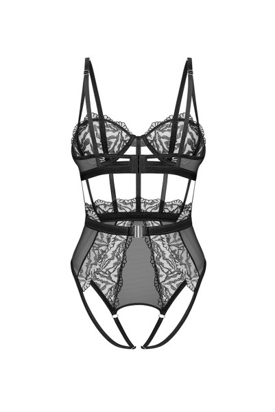 画像2: Hersis crotchess teddy | クロッチレステディ(ワイヤーあり・シースルー・ブラック)  | Obsessive 高級Sexyランジェリー【即日発送・サイズ交換NG・メール便対象】輸入下着・ランジェリー    (2)
