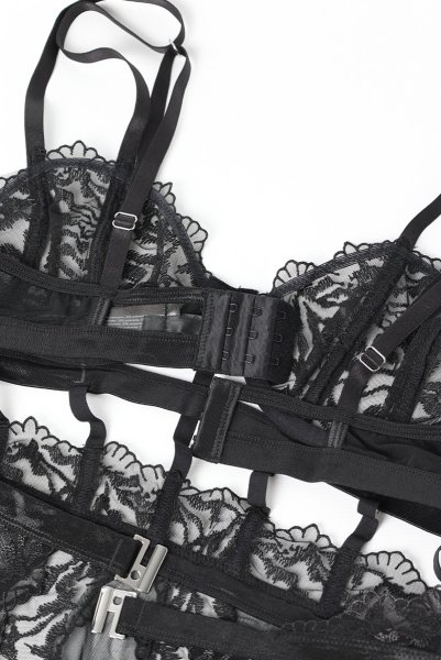 画像14: Hersis crotchess teddy | クロッチレステディ(ワイヤーあり・シースルー・ブラック)  | Obsessive 高級Sexyランジェリー【即日発送・サイズ交換NG・メール便対象】輸入下着・ランジェリー    (14)
