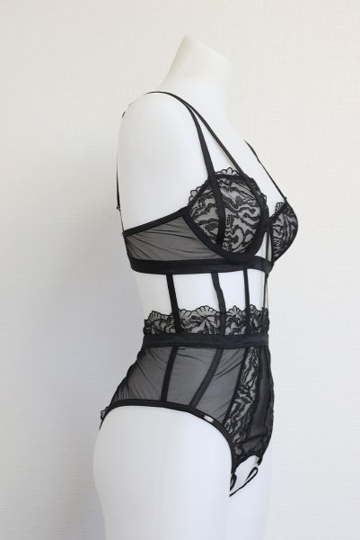 画像19: Hersis crotchess teddy | クロッチレステディ(ワイヤーあり・シースルー・ブラック)  | Obsessive 高級Sexyランジェリー【即日発送・サイズ交換NG・メール便対象】輸入下着・ランジェリー    (19)