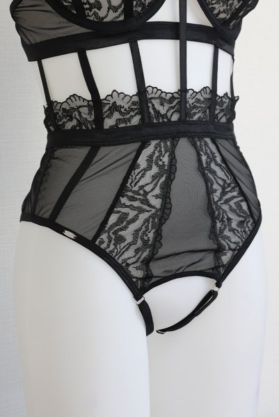 画像21: Hersis crotchess teddy | クロッチレステディ(ワイヤーあり・シースルー・ブラック)  | Obsessive 高級Sexyランジェリー【即日発送・サイズ交換NG・メール便対象】輸入下着・ランジェリー    (21)