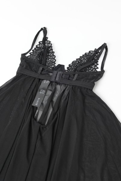 画像10: Donarella babydoll  |スリップドレス＆タンガ＆チョーカー（ワイヤーあり・レース・ブラック） | Obsessive 高級Sexyランジェリー【即日発送・サイズ交換NG・メール便対象】輸入下着・ランジェリー   (10)