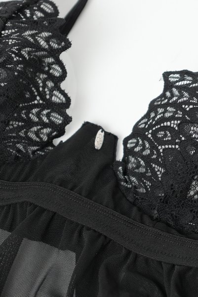 画像13: Donarella babydoll  |スリップドレス＆タンガ＆チョーカー（ワイヤーあり・レース・ブラック） | Obsessive 高級Sexyランジェリー【即日発送・サイズ交換NG・メール便対象】輸入下着・ランジェリー   (13)