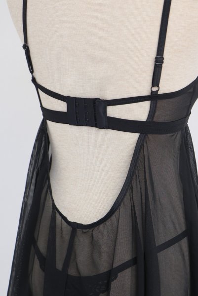 画像25: Donarella babydoll  |スリップドレス＆タンガ＆チョーカー（ワイヤーあり・レース・ブラック） | Obsessive 高級Sexyランジェリー【即日発送・サイズ交換NG・メール便対象】輸入下着・ランジェリー   (25)