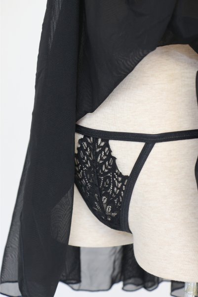 画像27: Donarella babydoll  |スリップドレス＆タンガ＆チョーカー（ワイヤーあり・レース・ブラック） | Obsessive 高級Sexyランジェリー【即日発送・サイズ交換NG・メール便対象】輸入下着・ランジェリー   (27)