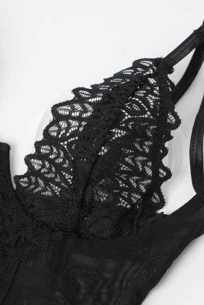 画像7: Donarella corset| ガーターベルト付きコルセット＆タンガ＆チョーカー3点セット（ワイヤーあり・レース・ブラック）   | 高級Sexyランジェリー Obsessive【即日発送・サイズ交換NG・メール便対象】輸入下着・ランジェリー   (7)