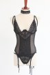 画像17: Donarella corset| ガーターベルト付きコルセット＆タンガ＆チョーカー3点セット（ワイヤーあり・レース・ブラック）   | 高級Sexyランジェリー Obsessive【即日発送・サイズ交換NG・メール便対象】輸入下着・ランジェリー   (17)