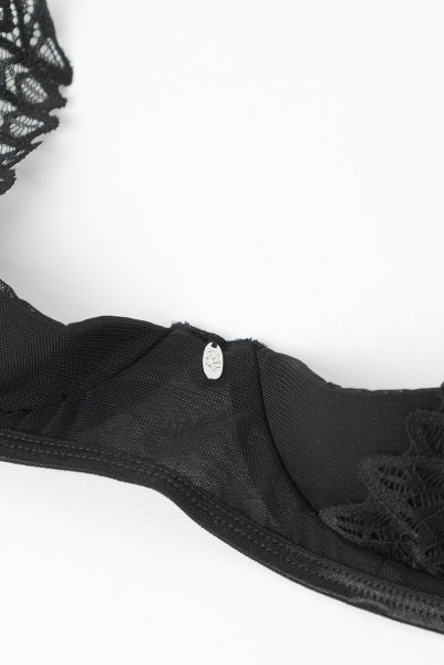 画像12: Donarella 3-pcs crotchless set｜ブラ＆クロッチレスタンガ＆チョーカー3点セット（ワイヤーあり・オープンバスト・レース・ダブルストラップ・ブラック） | Obsessive 高級Sexyランジェリー【即日発送・サイズ交換NG・メール便対象】輸入下着・ランジェリー   (12)