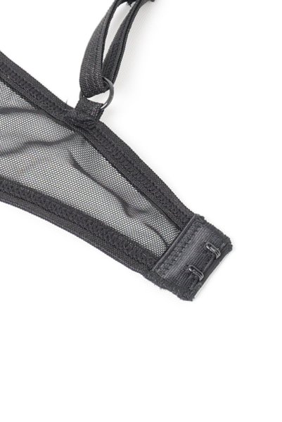 画像15: Donarella 3-pcs crotchless set｜ブラ＆クロッチレスタンガ＆チョーカー3点セット（ワイヤーあり・オープンバスト・レース・ダブルストラップ・ブラック） | Obsessive 高級Sexyランジェリー【即日発送・サイズ交換NG・メール便対象】輸入下着・ランジェリー   (15)